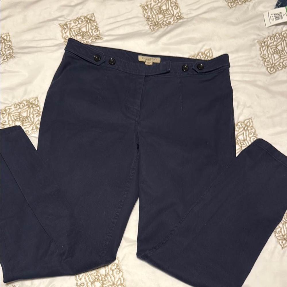 Burberry Navy Blue Trousers